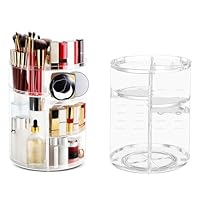 Porta Pennelli Trucco Rotante 360° - Organizzatore A 6 Scomparti Con Copertura Trasparente, Colore Bianco - Foto 8