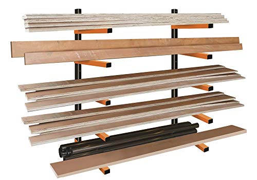 KASTFORCE KF1005 Lumber Storage Rack 5-Level System 110lbs (50kg) per Level Lumber Rack Wood Rack Workshop Rack with Durable Sheet Metal Screws