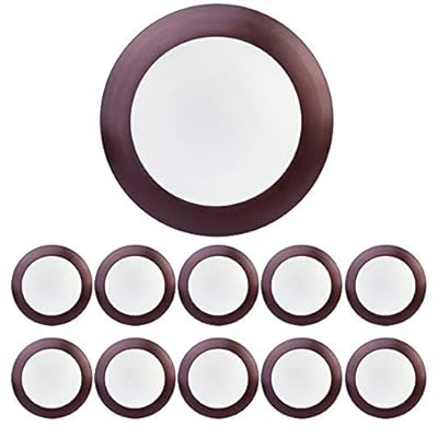 ECOELER 6 Inch 16.5W Dimmable LED Disk Light, 10 Pack Aluminum Baffle Bronze Trim- Round Flush Mount Recessed Retrofit, 3000K Warm White, 1000lm, Wet Rated,Energy Star & ETL-Listed Approved