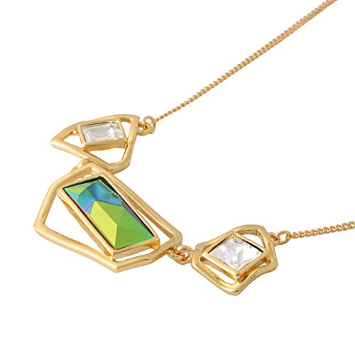 Collar de Columna de Cristal geométrico