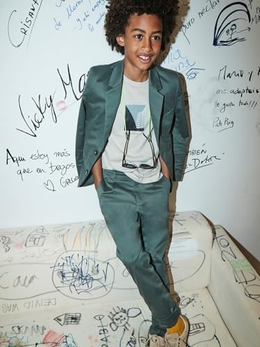 Mayoral Slim Suiting Pants for Boys Eucalyptus4