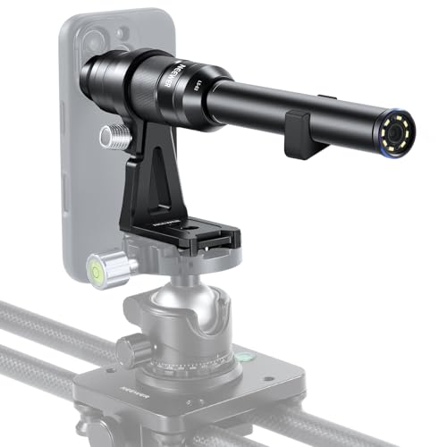NEEWER Obiettivo Macro Sonda 4X 16mm con FOV 109°Filettatura 17mm Luce LED Ricaricabile per Fotografia Macro Video Mobile, Compatibile con iPhone Samsung Lenti Fotocamera NEEWER Phone Cage/Case, LS-63