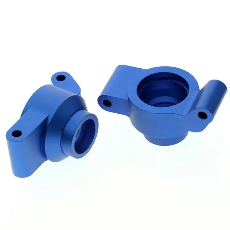 GYJSTBAJ Metal Steering Blocks Caster Blocks C-Hubs Stub Axle Carriers 8937 8932 8952 for Traxxas MAXX WideMaxx 1/10 RC Car Upgrade Parts(Blue)