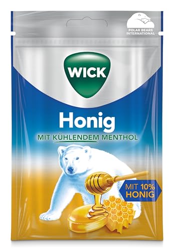 Wick Honig Hustenbonbons - ein tiefes Atemerlebnis dank des wohltuenden Geschmacks von mildem Honig in Kombination mit Kühl schmeckendem Menthol (1 x 72 g)