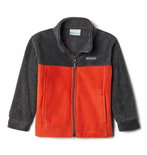 Columbia Baby Boys Steens MT II Fleece Jacket, Bonfire/Charcoal Heather, 18-24 Months