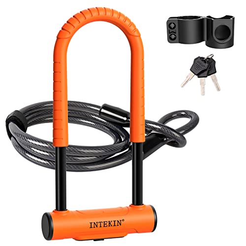 Bike U Lock with 3ft/5ft/6ft Cable and Bracket, 16mm shackle