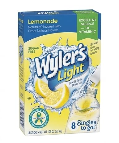 Wyler's Light Lemonade Singles to Go Low Calorie Drink Mix, 8 Sticks per Box, by febora foods, 30.9g-image-23