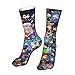 DHOUTSL Socks Its Funneh Anime and the Krew Novelty Crew Stocking Athletic Sock for Women Men and Teens Gifts Socks 16in