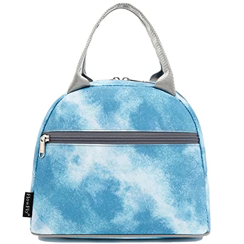 Flowfly Lunch Bag Tote Bag Lunch Organizer Lunch Holder Insulated Lunch Cooler Bag For Women/Men, Tie Dye #TOP4