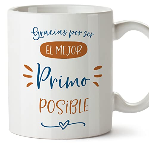 Tazas para PRIMO - En Español - Gracias Mejor Familia - 11 oz - Regalo original y divertido