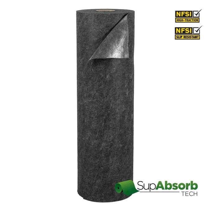 SupAbsorb Tech StickyBack Anti-Slip Absorbent Mats | Industrial Entrance Mat with Adhesive Backing | Mat Runner | Grey | (36