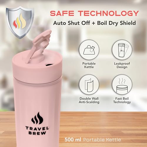Bouilloire de voyage portable : finie l'eau tiède avec cette mini bouilloire rose 4 modes - 3