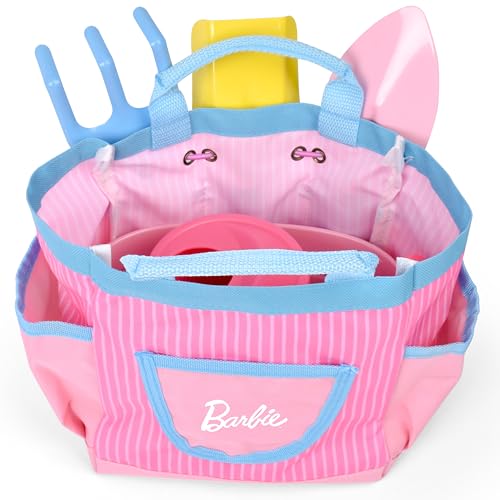 Barbie Garden Set – Real Gardening Tools for Kids with Watering Can, Metal Tools, Flower Pot and Storage Bag – Pink Tool Playset for Outdoors, 6 Pieces - image 7