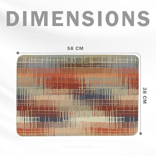 Image of Yellow Weaves 2 Pcs Anti Slip Water Soaking Floor Mat, Water Absorbent Non Slip Bath Mat, Quick Dry Mat for Bathroom, Door Mat for Home, Kitchen, Office, Kitchen (Rustic Weave)