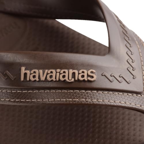 Chinelo Havaianas Hybrid BE Tira Larga Sola Reforçada Dia a dia Casual Moda (CAFE/CAFE, BR, Adulto,