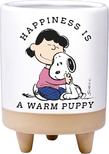Spoontiques Peanuts Happiness Planter - Decorative Garden Statue - Colorful Home Dcor for Indoor or Outdoor Use - Patio Decoration - Garden Accessory
