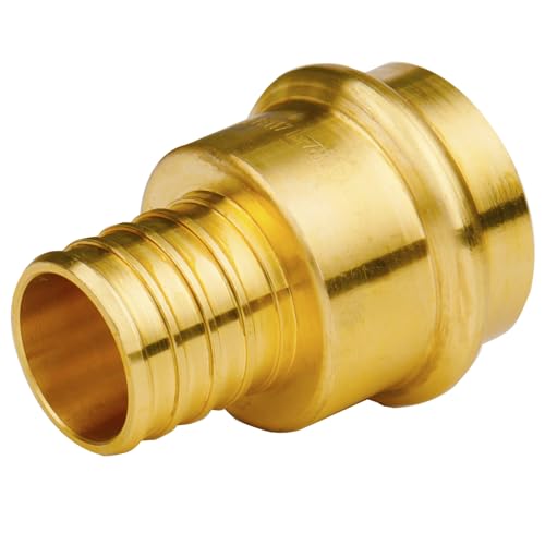 Image of WHK 6 Pack 1 inch Press Pro press x 1 inch PEX Adapter Crimp Fittings Coupling | for Connect from Cooper to Pex B Pipe,Pro press Copper to Pex Adapter 1 Inch,Lead-Free Brass