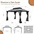 Domi 10' X 12' Hardtop Gazebo, Aluminum Metal Gazebo with Galvanized Steel Double Roof Canopy, Curtain and Netting, Permanent Gazebo Pavilion for Patio, Backyard, Deck, Lawn…