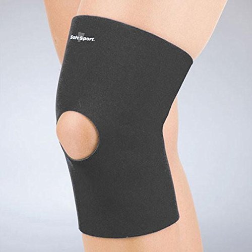 WorldCare® Safe-T-Sport Knee Sleeve Open, Black, XX-Large