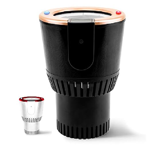 Olymbros Car Cup Warmer Cooler Premium 2-in-1 Portable Smart Auto Car Cup Drinks Holder for Water Coffee Beverage Milk with Display Temperature Heater Cooler Fits in Traveler Road Tripper Outdoors