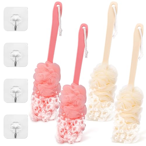 Brosse à récurer le dos pour douche pour laver les zones difficiles sans effort