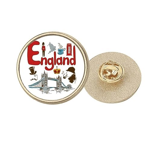 Broche Angleterre en métal doré, le cadeau idéal pour les anglophiles