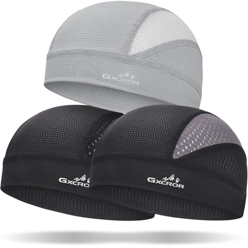 Image of GXCROR Cooling Skull Cap for Men Women Sweat-Wicking Breathable Mesh Liner for Helmets, Summer Cycling Motorcycle