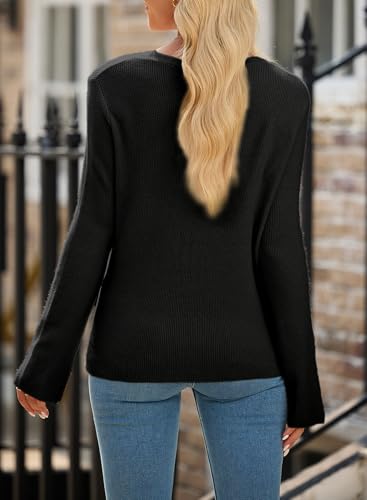 Sidefeel Womens Cardigan Sweaters V Neck Button Long Sleeve Knit Oversized Cardigans4