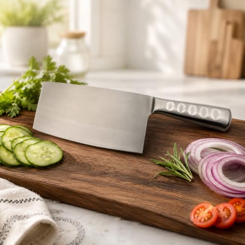 Image of Stainless Steel Hand Grater with Ergonomic Handle | Multipurpose Vegetable, Cheese & Fruit Grater for Kitchen Use | Durable & Easy-to-Clean Flat Grater (CLVR-KNIF)