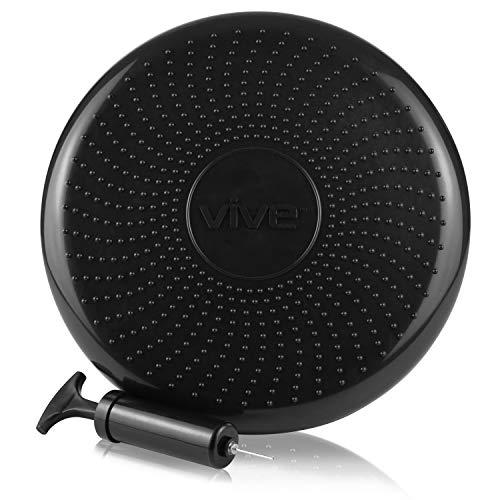 Vive Wobble Cushion - Inflatable Balance Disc Seat - Fitness Core Stability Trainer