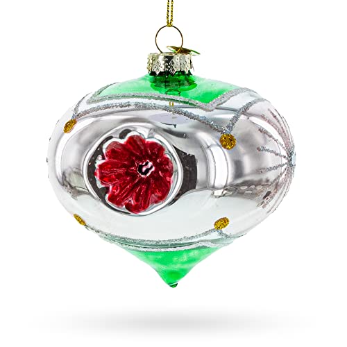 Amazon.com: Vintage-Style Tear Drop Indented Glass Christmas