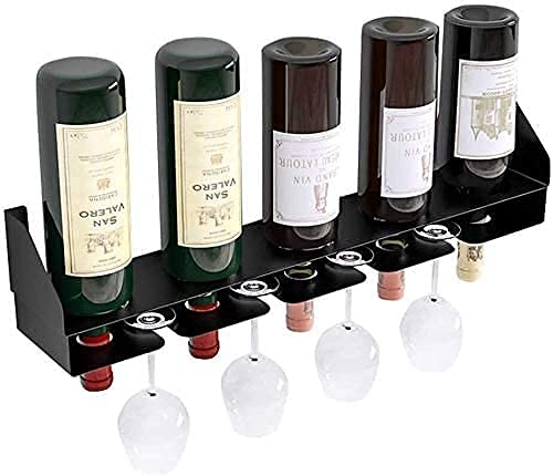 Casier à vin mural compact pour ranger bouteilles et verres sans encombrer