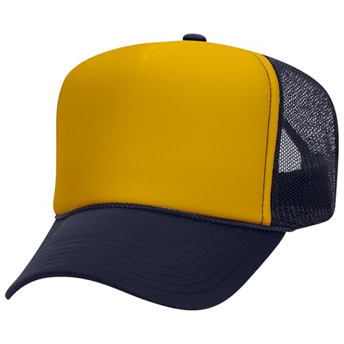 Image of OTTO Polyester Foam Front 5 Panel High Crown Mesh Back Trucker Hats in 97, Bulk, Wholesale