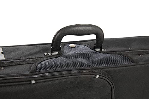 GEWA Violin Formetui Aspirante 4/4, schwarz, gepolsterte Schwebelagerung, wasserabweisend