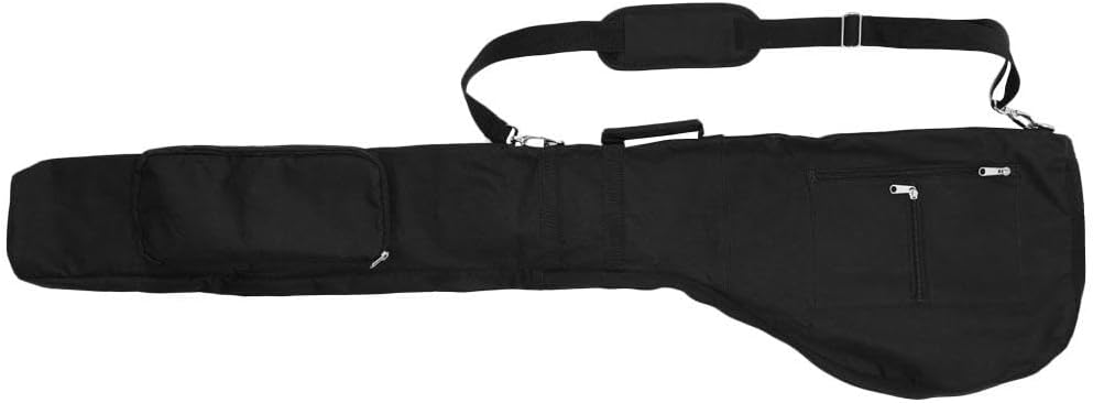 Nylon Golf Bag Travel Case with Adjustable Shoulder Strap - Water-, weight, and Spacious - Great for Sunday Golf Training - Perfect Golf Club Carry Bag for Men and Women - Black