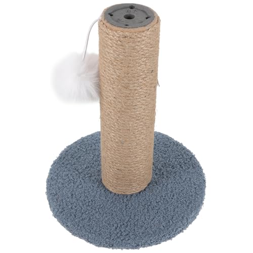 Poste rascador vertical para gatos con cuerda de yute azul miniatura 1