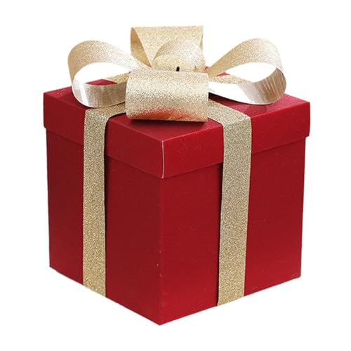 Rangement bijoux boite cadeau rouge papier solide contre le desordre