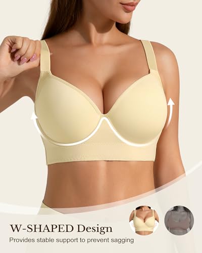 Brasier cómodo QDN de cobertura completa ideal para camisetas ajustadas 3