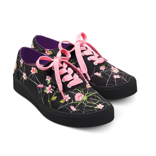 Image of Hot Chocolate Design All-Day Women's Lace-Up Sneakers | Canvas Upper, Cushioned Footbed with Arch Support, Flexible Rubber Outsole, Vegan Construction, Casual Everyday Sneakers