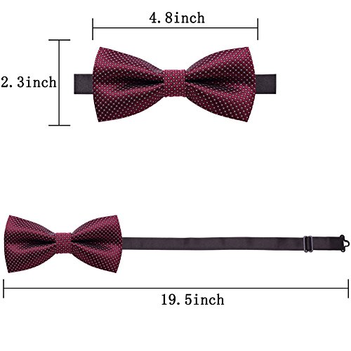 Ausky 8 Packs Elegant Adjustable Pre-Tied Bow Ties For Men Boys In Mixed Colors (D) #TOP5