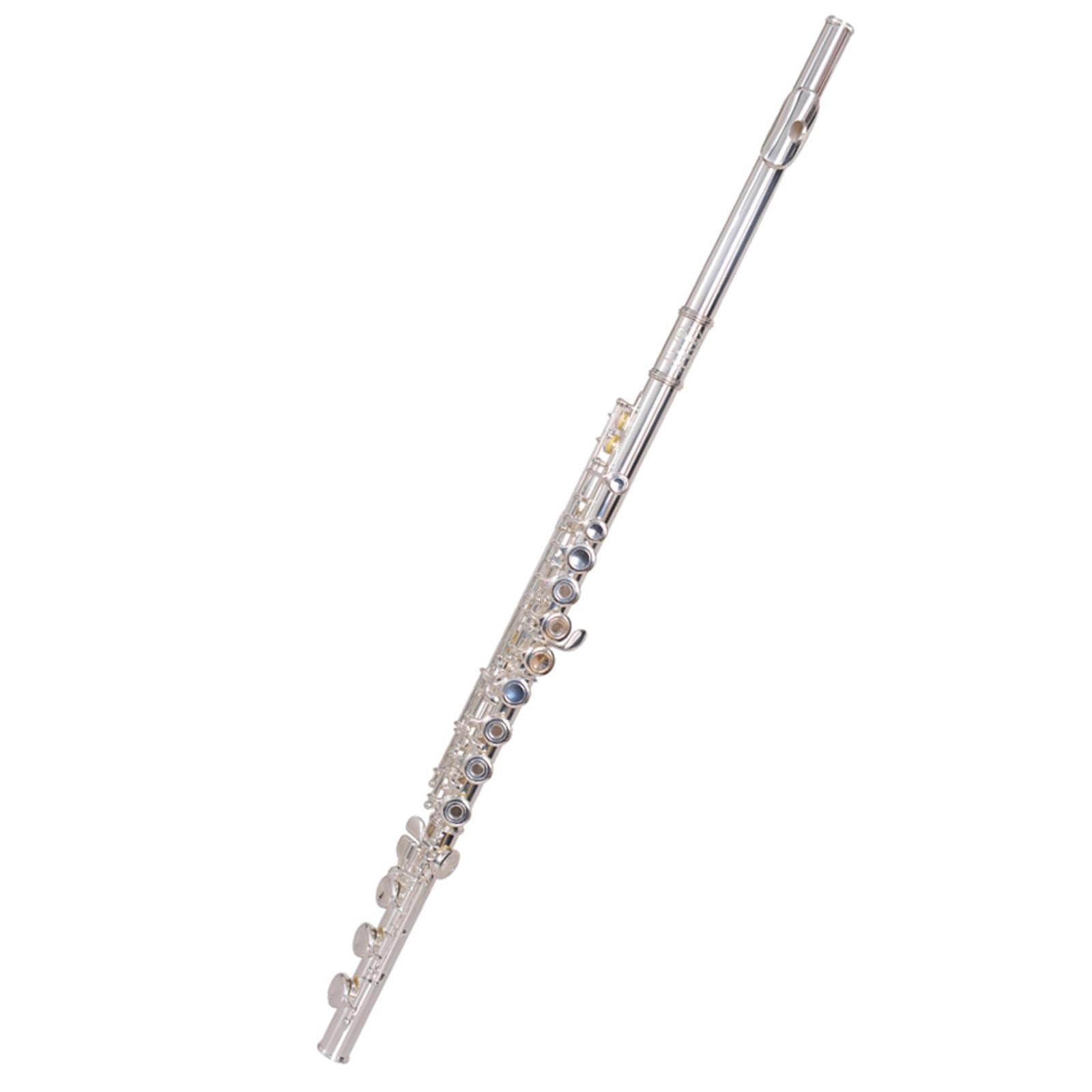 Flûte Performance Professionnelle Flûte À 1617 Trous Trou Ouvert Et Fermé Instrument À Double Usage Clé C Cuivre Blanc Plaqué Argent Pour Débutants(A16)