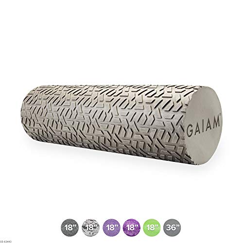 Gaiam Restore Foam Roller - 18 Inch Textured Muscle Massager for Total Body Pain Relief (Back, Neck, - //coolthings.us