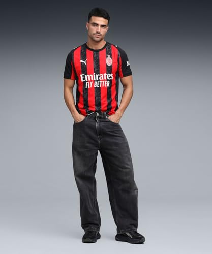 A.C. Milan Maglia Gara Home, Temporada 2025/2026, Camiseta de fútbol, Producto Oficial, Rossonero, M Unisex Adulto