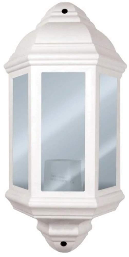 Eterna PIRHL60WH Half Lantern Outdoor Light with PIR Movement Sensor