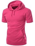Dark Pink Short Sleeved Hoodie