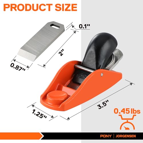 Image of JORGENSEN Mini Wood Planer & NO.60-1 /2 Low Angle Block Plane & No.4 Smoothing Planer for Woodworking