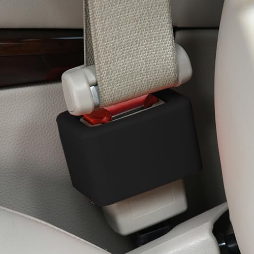 2 Stück Auto Gurtschloss Halterung, Sicherheitsgurt Halter für einfaches Anschnallen, Auto Assistent Zubehör für Autos, Schwarz