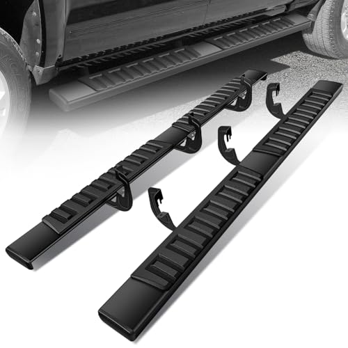 Estribos laterales 6" aluminio negro compatibles con Chevy GMC 2007-2019 miniatura 1