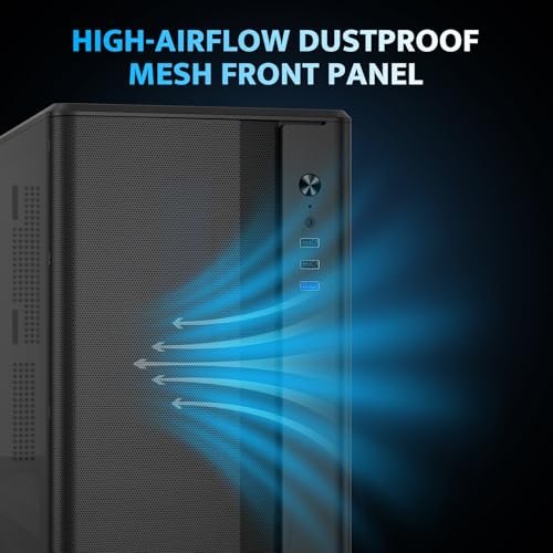 Image of darkFlash Micro-ATX PC Case, Pre-Install 3 PWM ARGB Fans Computer Case, High Heat Dissipation MATX Gaming PC Case, USB 3.0 Port, Supports up to 240mm AIO(DB330M MESH, Black)