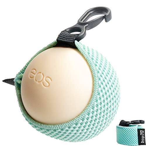 Clip-On Neoprene Chapstick Sleeve. Lip Balm Holder in Chevron Colors., Eos - Thin Mint, Varies